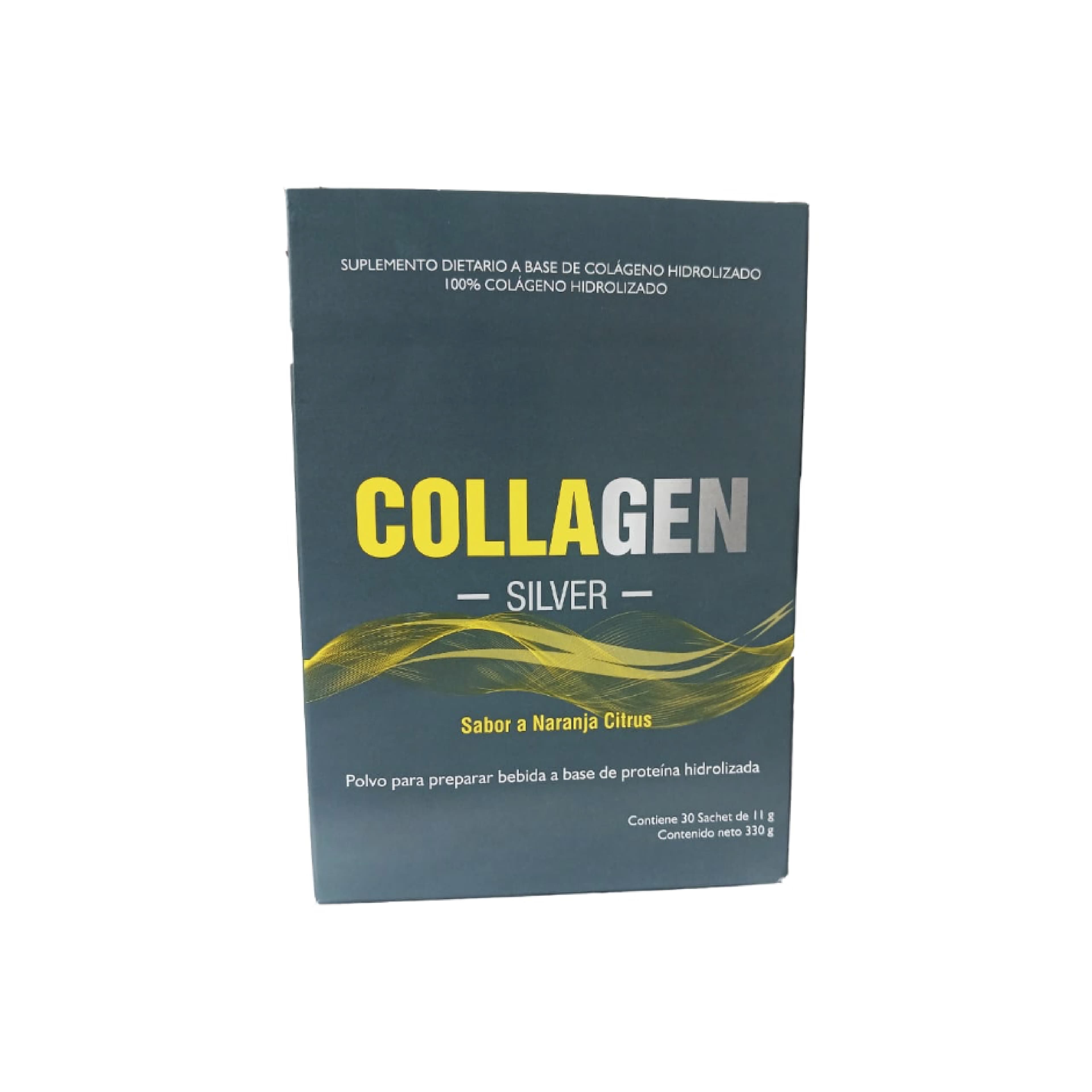 Collagen Silver Polvo Caja Por 30 Sobres Por 11Gr Naranja Citrus