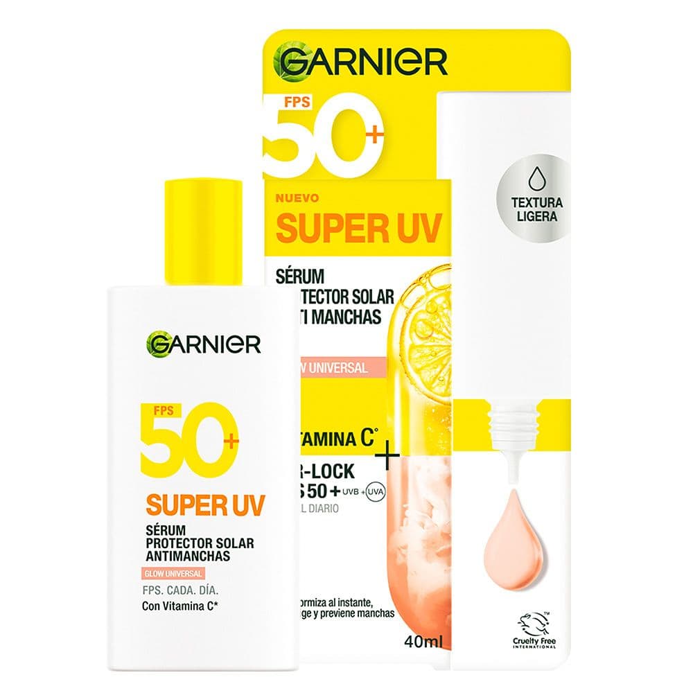 Serum Protector Solar Garnier Anti Manchas Fps 50+ Super Uv Fco X 40Ml