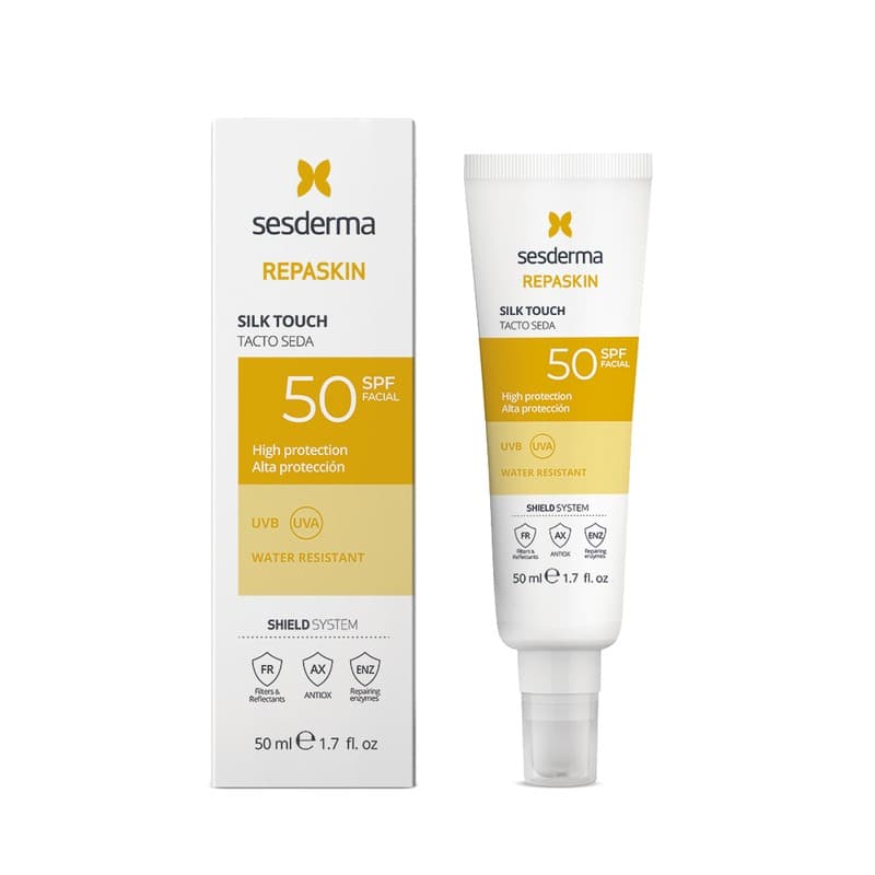 Fotoprotector Sesderma Repaskin Tacto Seda Spf 50 Tubo 50Ml