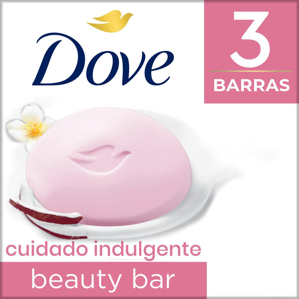 Jabón Leche De Coco Dove Caja X 3 Unidades X 90Gr