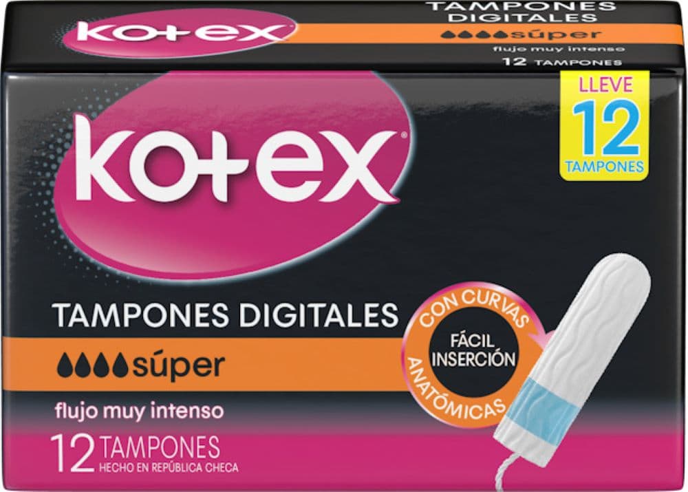 Promo Pague 10 Lleve 12 Kotex Tampon Digital Paquete X 12
