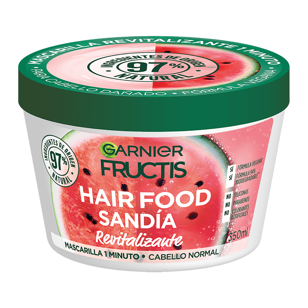 Mascarilla Revitalizante Garnier Hair Food Sandía 350 Ml