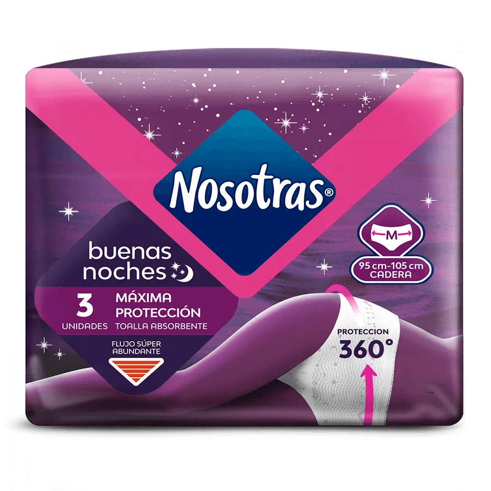 Toallas Higienicas Nosotras Buenas Noches Paquete X 3Unidades
