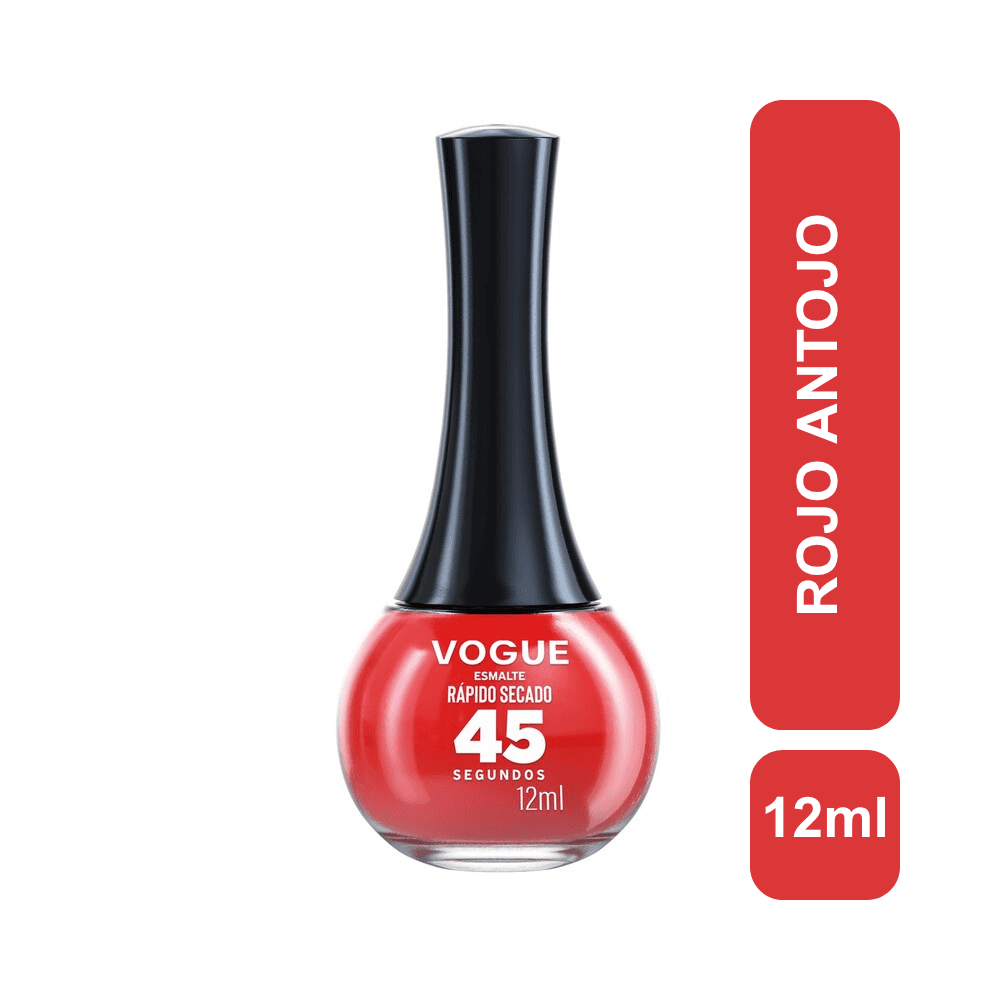 Esmalte De Uñas Vogue Rápido Secado Rojo Antojo 14Ml