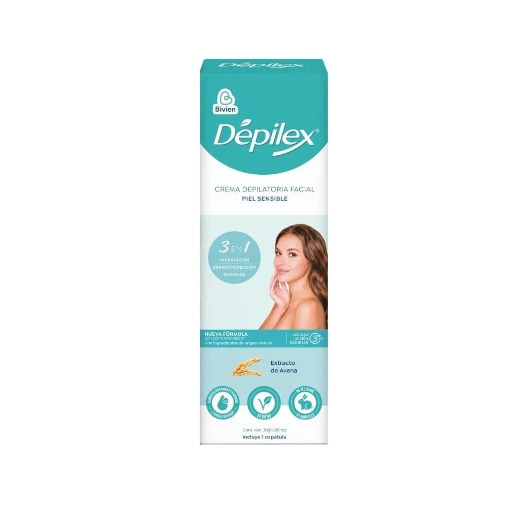 Crema Depilatoria Facial Depilex Piel Sensible Tubo 30Gr