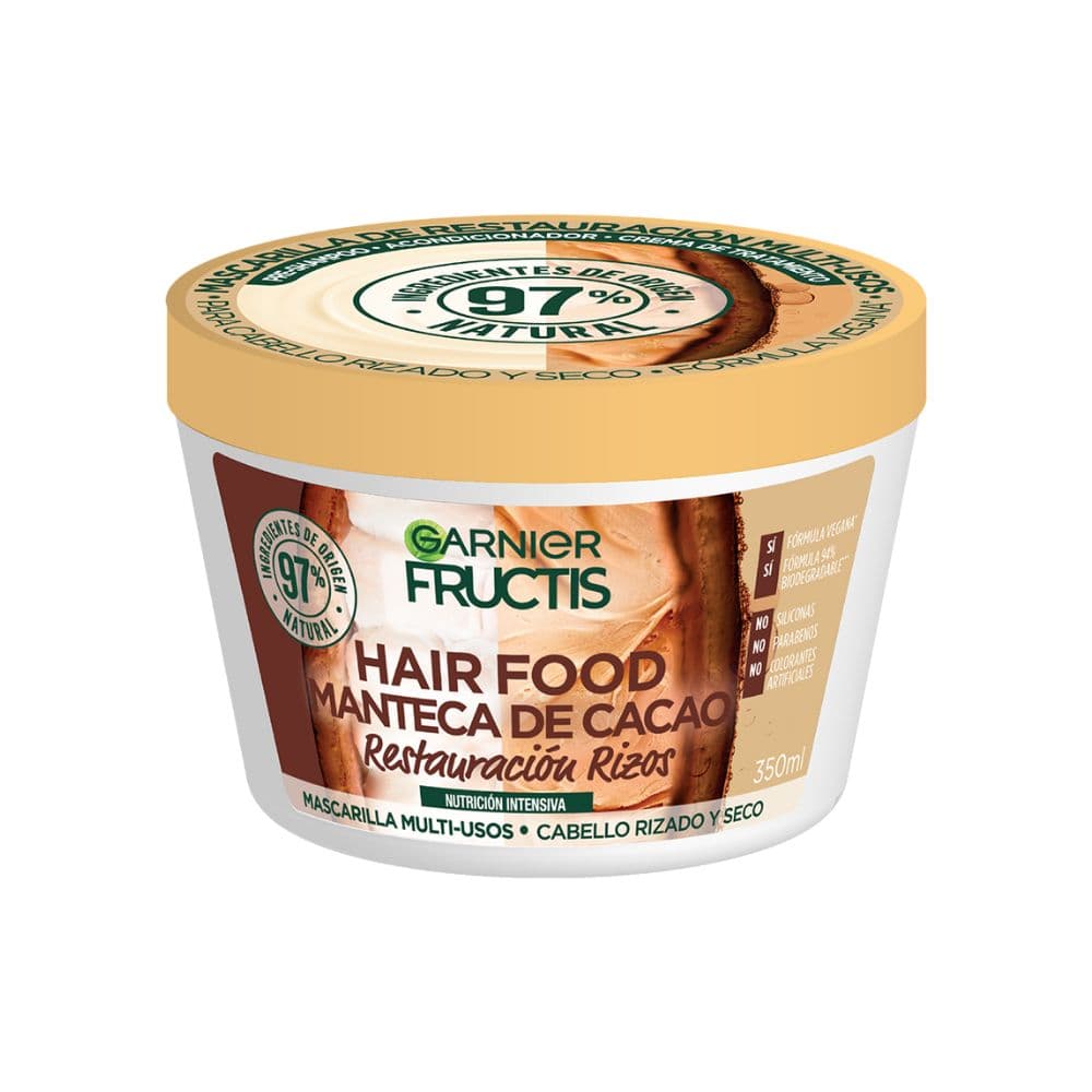 Mascarilla De Reparación De Rizos Garnier Hair Food Manteca De Cacao 350Ml