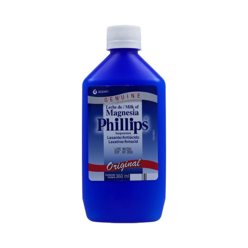Leche Magnesia Phillips Suspensión Oral Original 8.5Gr/100Ml Frasco X 360Ml