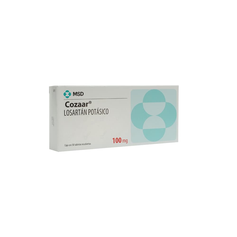 Cozaar 100 Mg Caja X 30 Tabletas Recubiertas