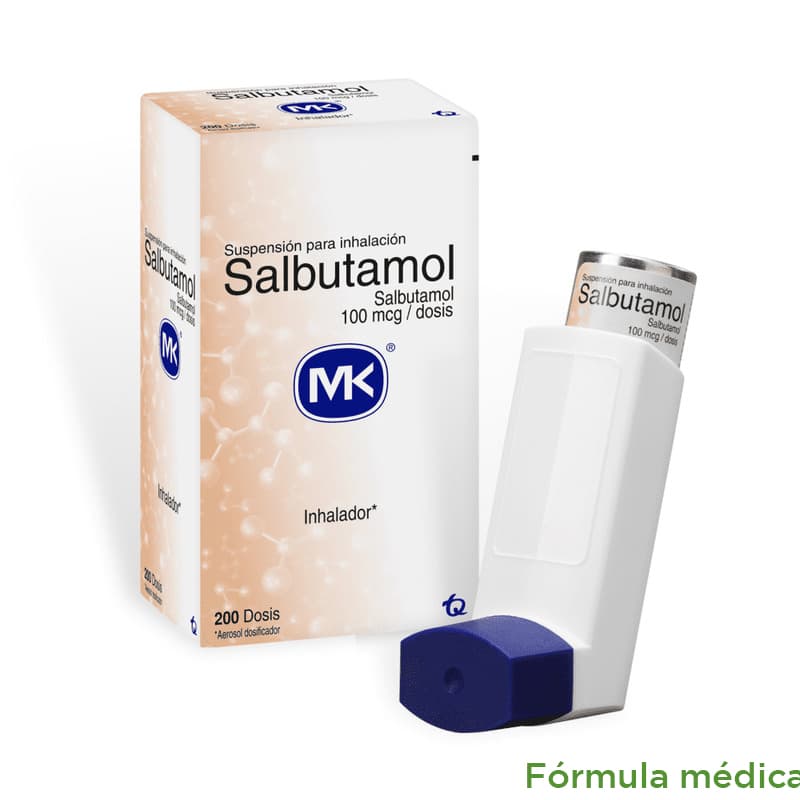 Salbutamol 100Mcg/Dosis Suspención Inhalar Oral Caja X 1Frasco Mk