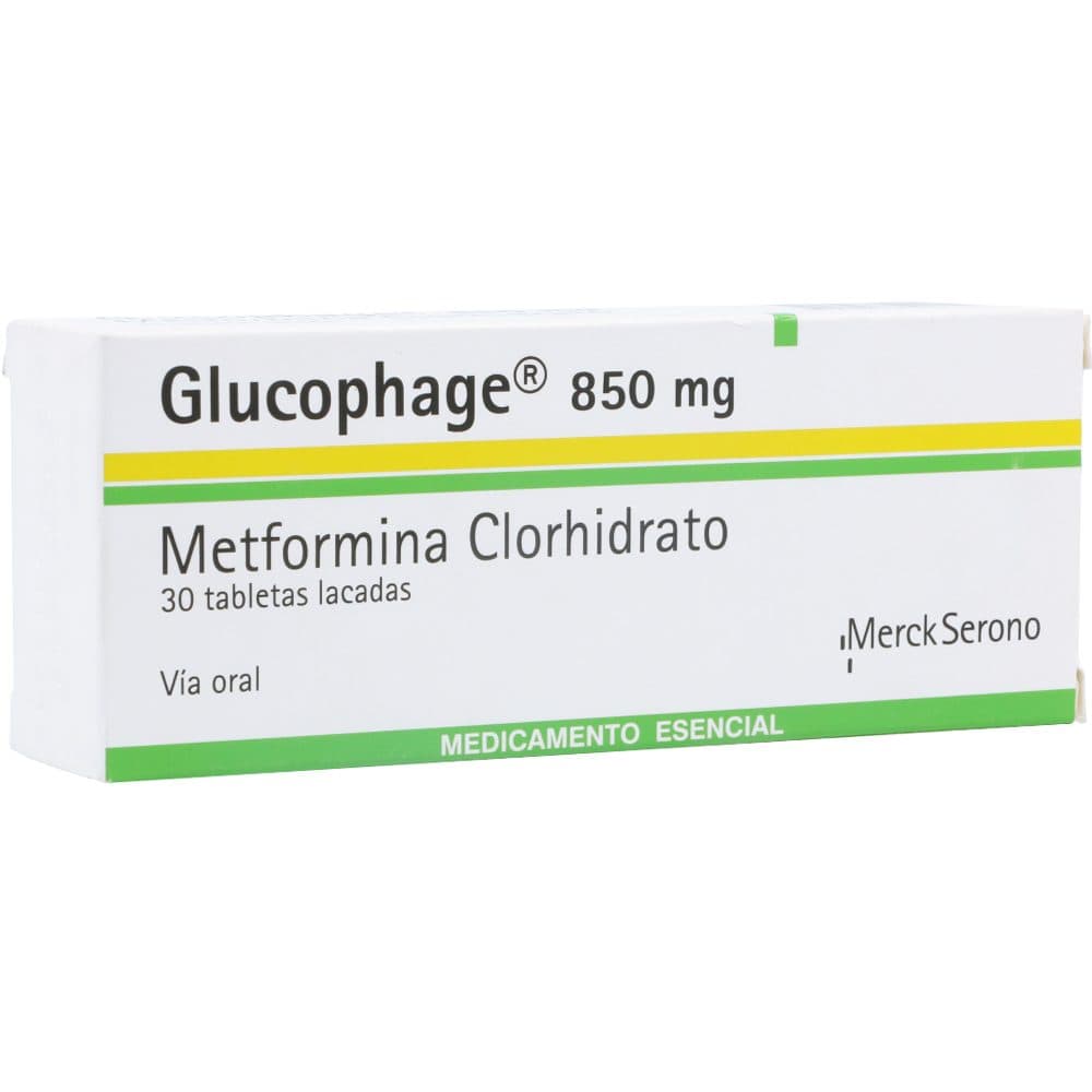 Glucophage 850Mg Caja X 30 Tabletas