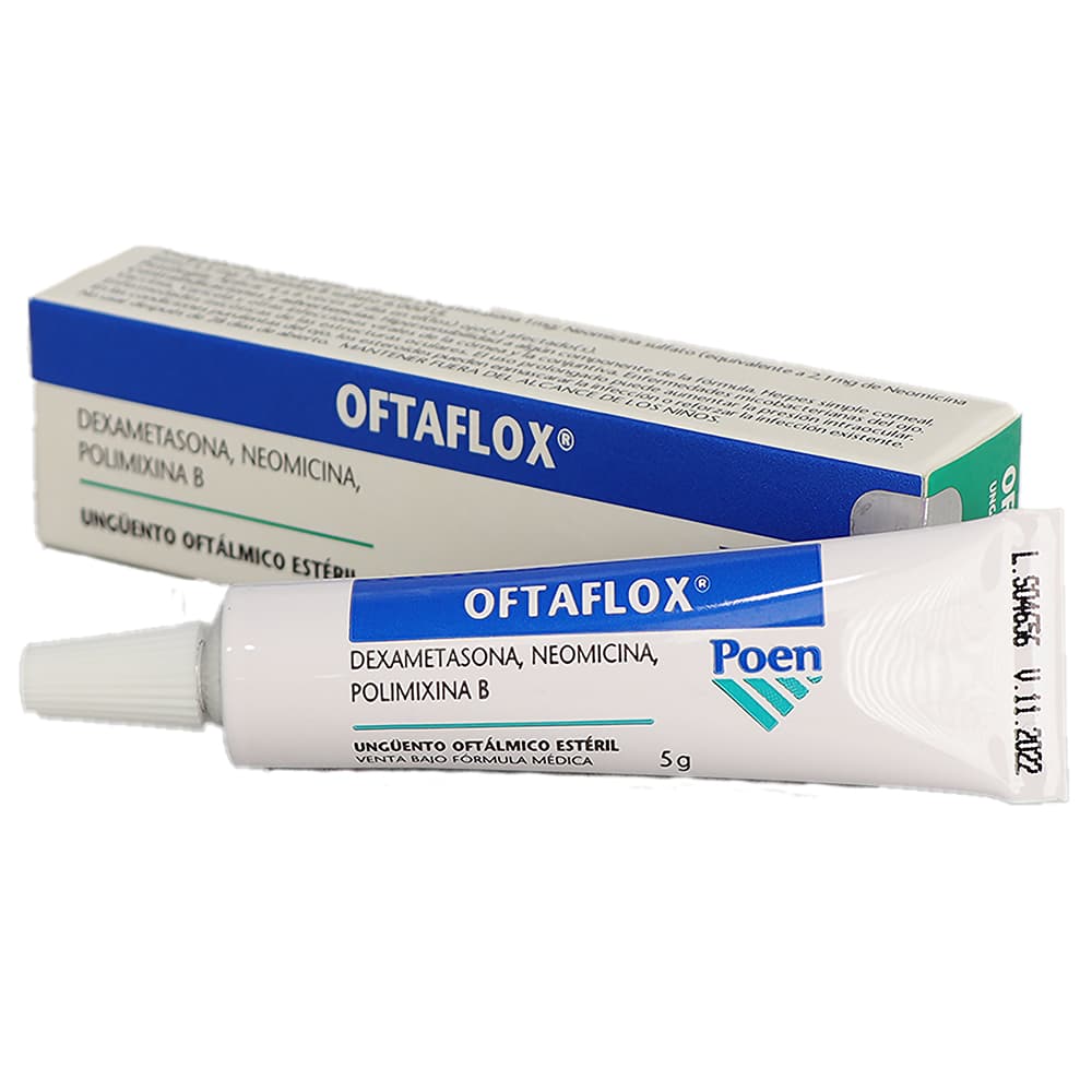 Oftaflox (0.1%+0.35%+6000Ui)/Gr Ung Oft Tubo X 5 Gr