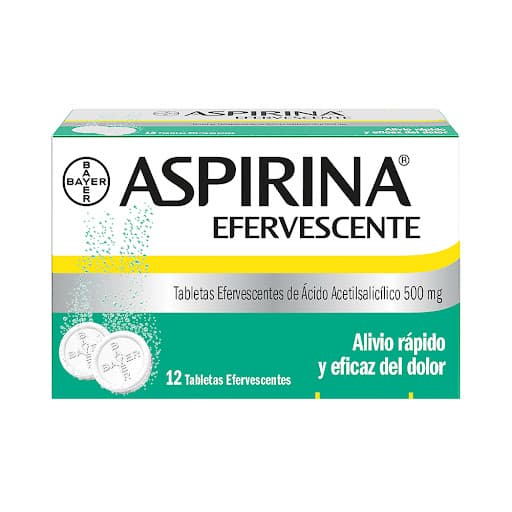 Aspirina Tabletas Efervescente 500Mg Caja X 12