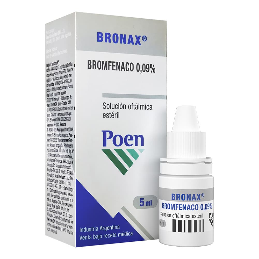 Bronax 0.9 Mg/Ml (0.09%) Solución Oftalmológica Frasco X 5Ml