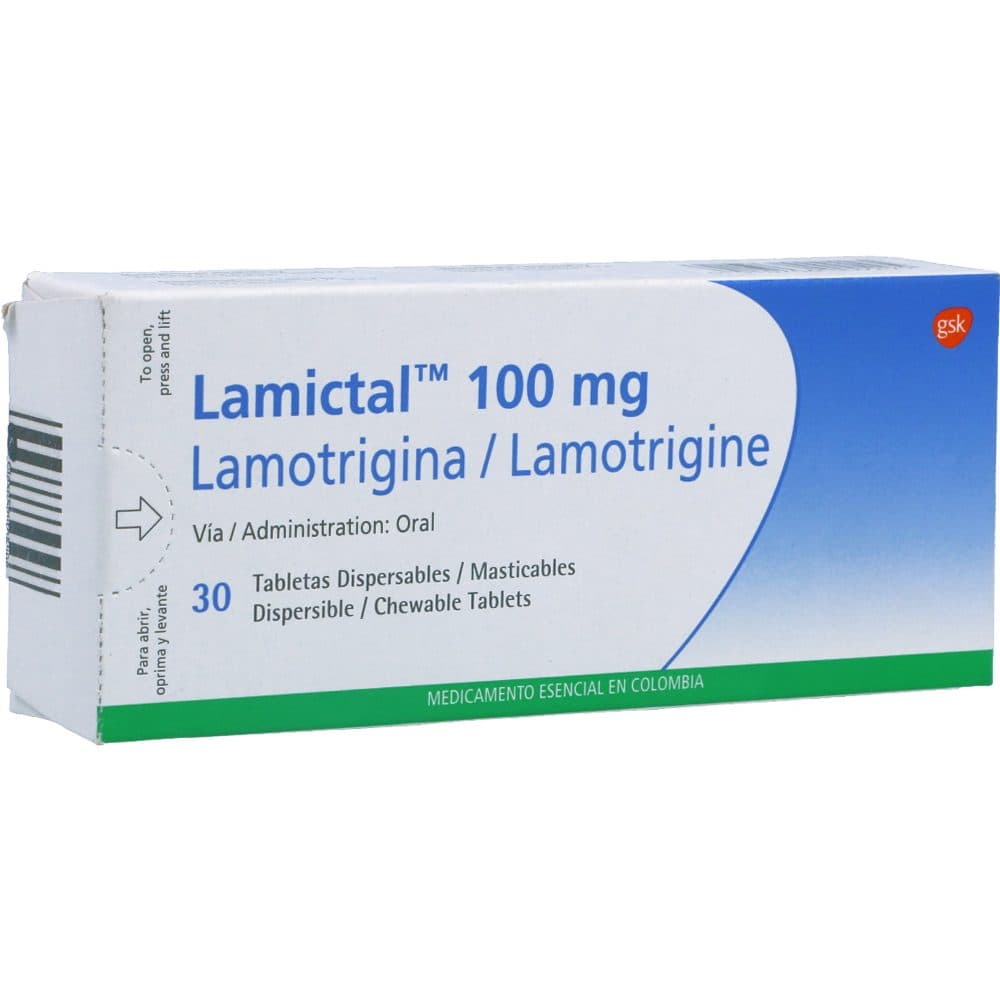 Lamictal Tabletas Dispersable 100Mg Caja X 30