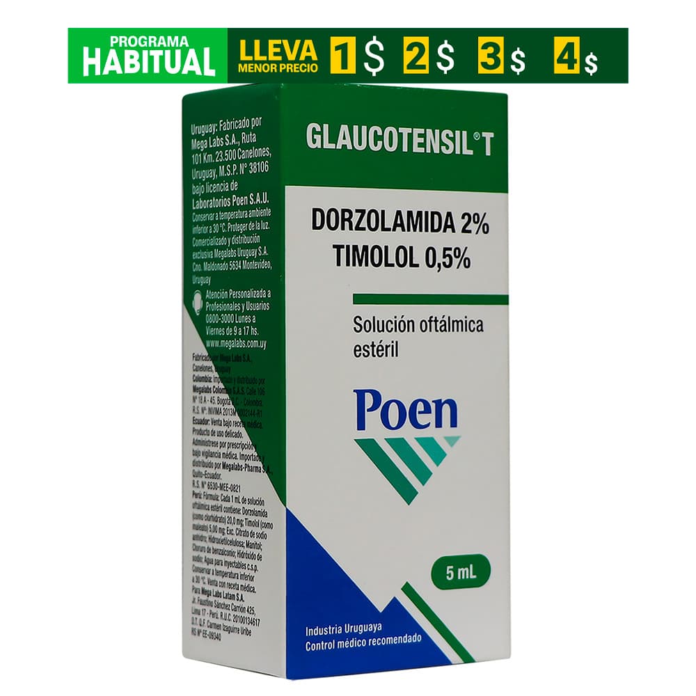 Glaucotensil T Solución Oftalmica Frasco X 5Ml