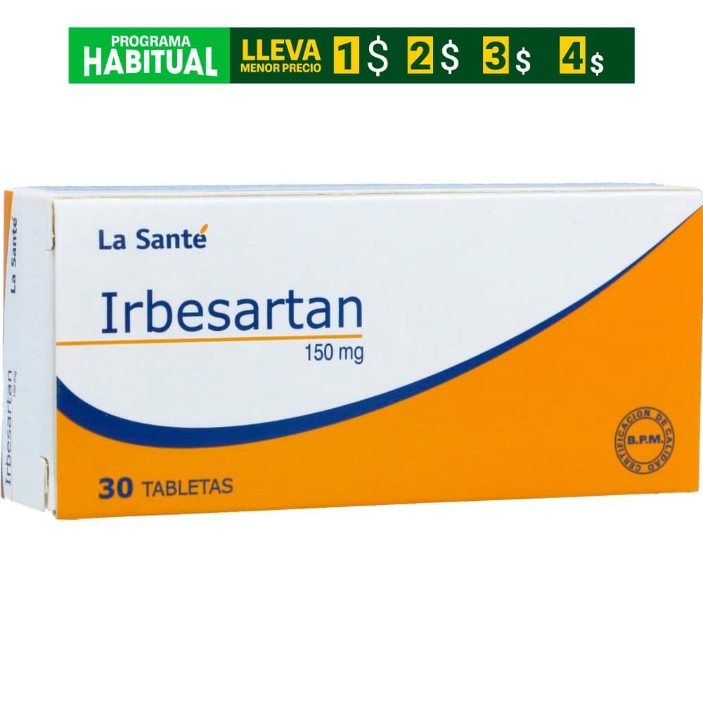 Irbesartan Tabletas 150Mg Caja X 30