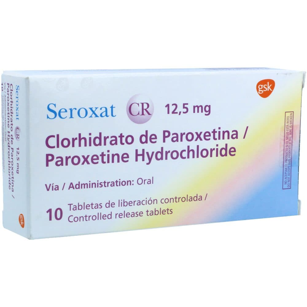 Seroxat Cr Tabletas Liberación Controlada 12.5Mg Caja X 10