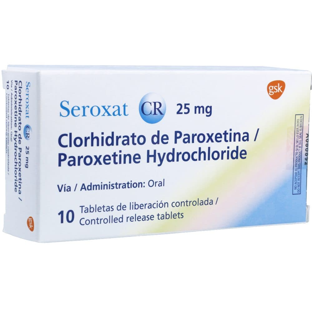 Seroxat Cr Tabletas Liberación Controlada 25Mg Caja X 10