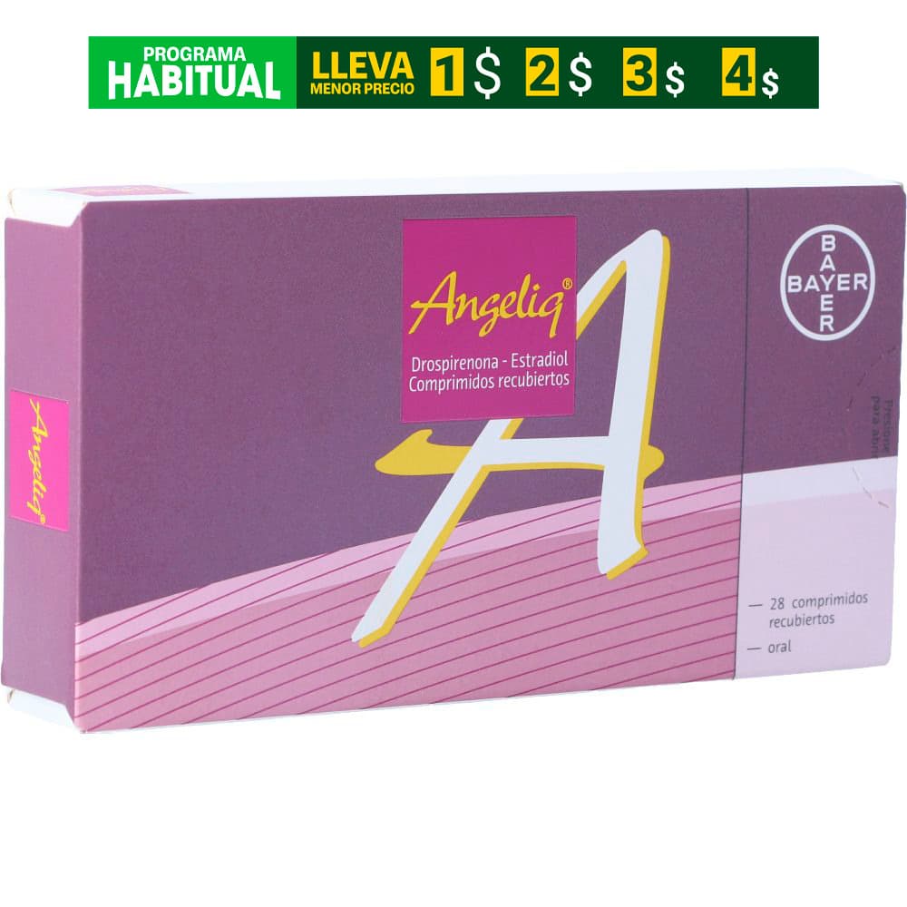 Angeliq Comprimidos Recubiertos (2+1)Mg Caja X 28