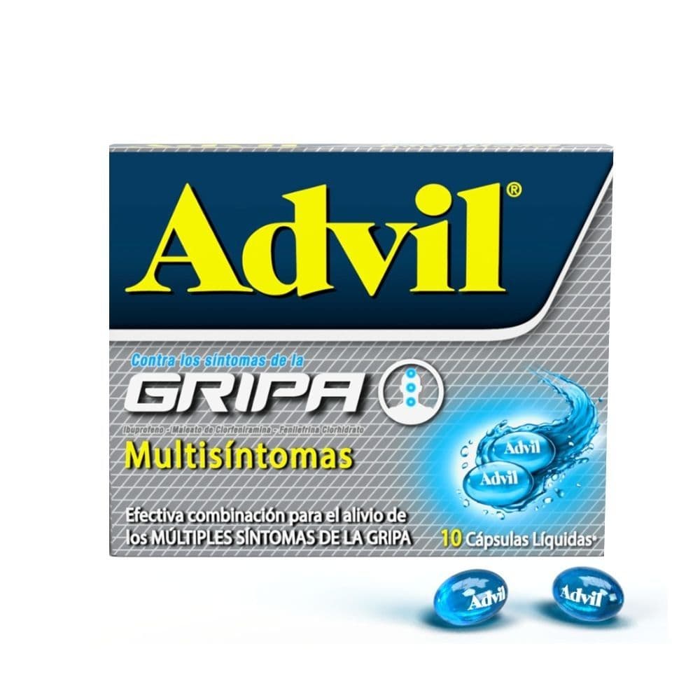 Advil Gripa Multisíntomas (1+10+200) mg 10 Cápsulas Blandas