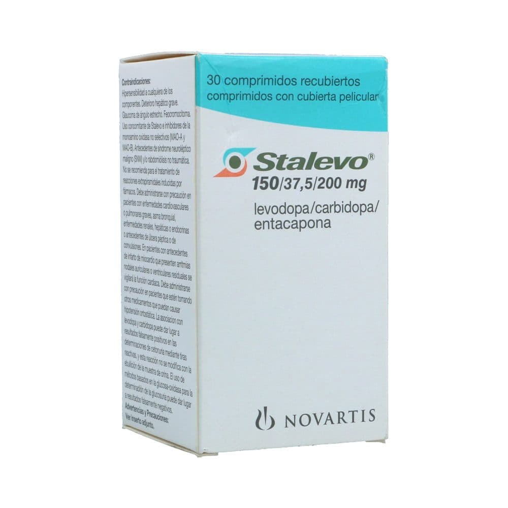 Stalevo Tabletas Recubiertas 150Mg+37.5Mg+200Mg Caja X 30
