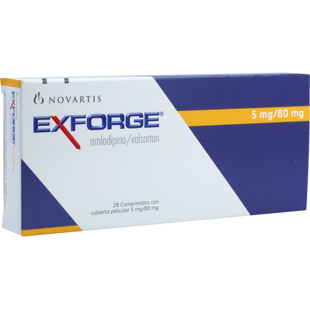 Exforge Tabletas Con Cubierta Pelicular 5Mg+80Mg Caja X 28