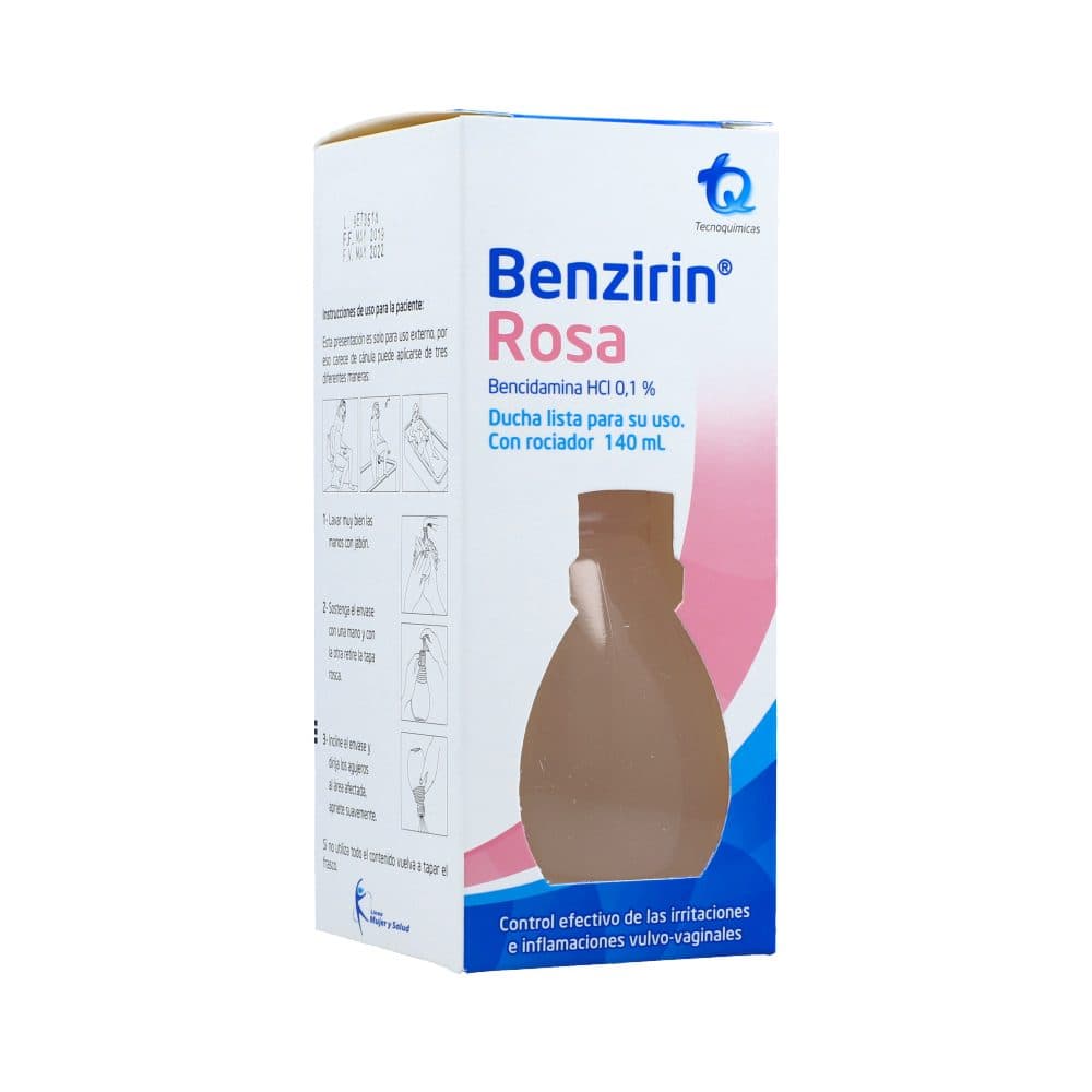 Benzirin Rosa Ducha Listo Para Su Uso Frasco X 140 Ml