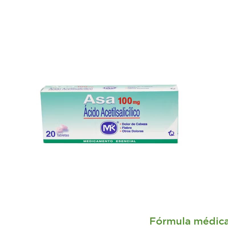 Asa 100Mg Tableta Caja X 20 Mk