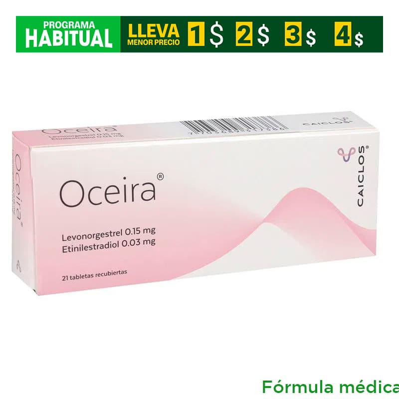Oceira (0.03+0.15)Mg Tabletas Recubiertas Caja X 21