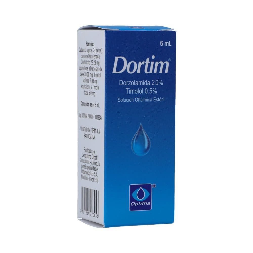 Dortim Solución Oftálmica Estéril Caja X Frasco Con Gotero X 6Ml
