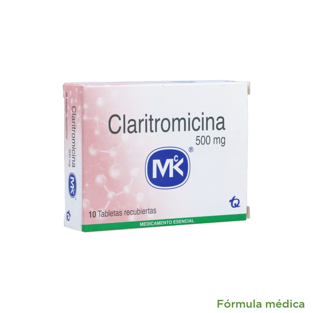 Claritromicina Mk 500Mg Caja X 10 Tabletas