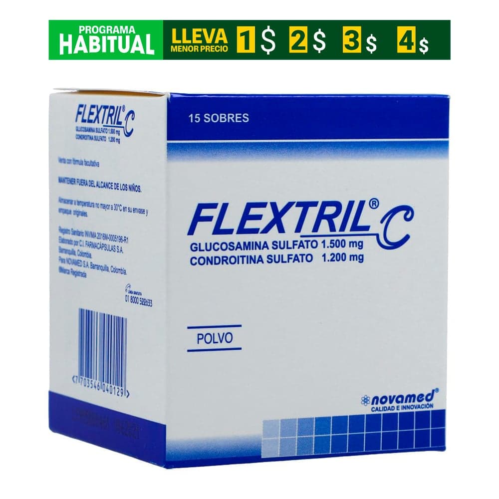 Flextril C 28.6Gr+22.9Gr Caja X 15 Sobres Polvo Suspensión Oral