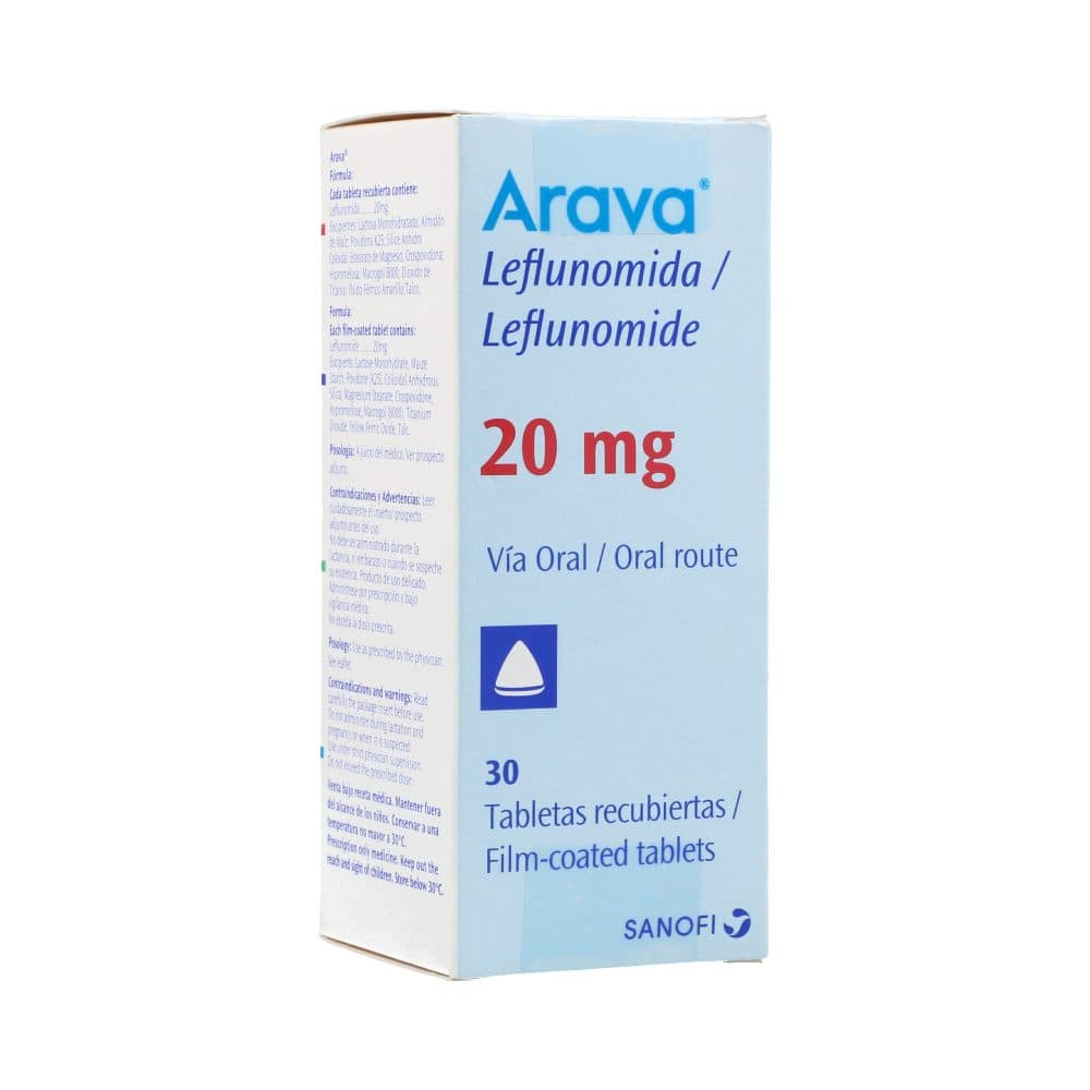 Arava Tabletas Recubiertas 20Mg Frasco X 30