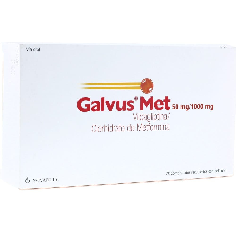 Galvus Met 50Mg+1000Mg Caja X 28 Tabletas Recubiertas