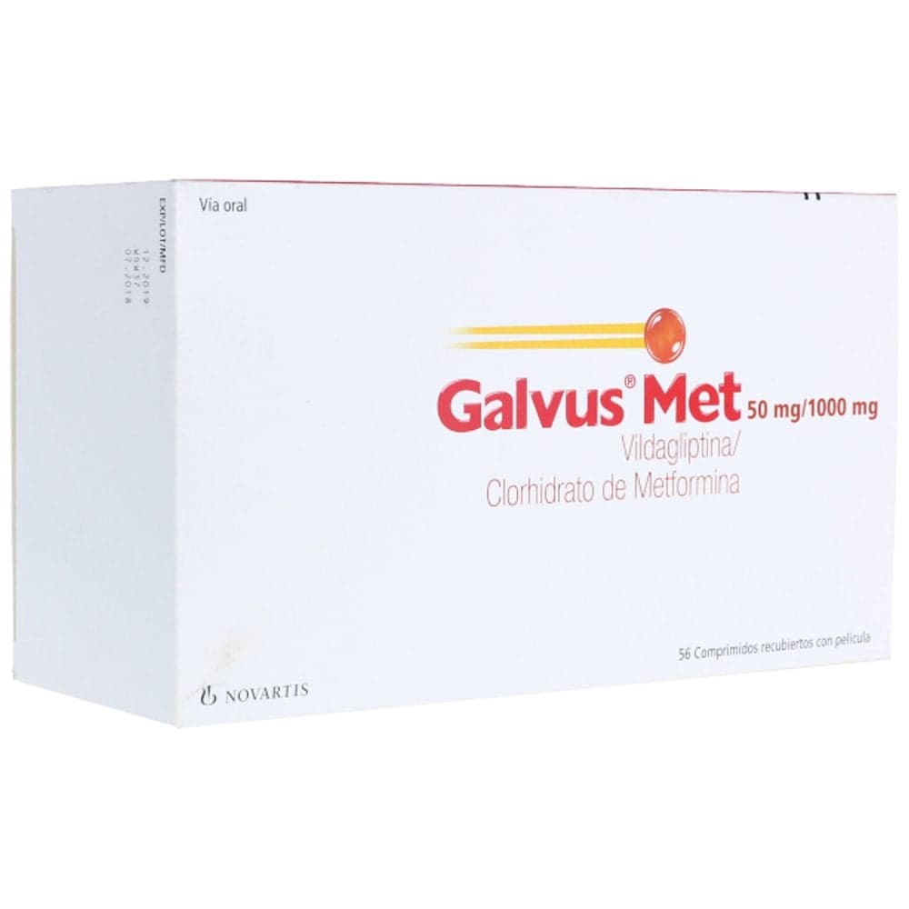 Galvus Met Tabletas Recubiertas 50Mg+1000Mg Caja X 56