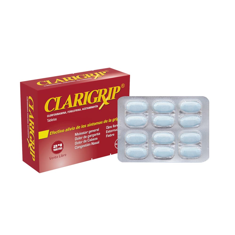 Clarigrip (500+5+2) Mg · Blister 12 Tabletas