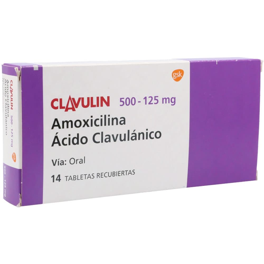 Clavulin Tabletas Recubiertas 500Mg+125Mg Caja X 14