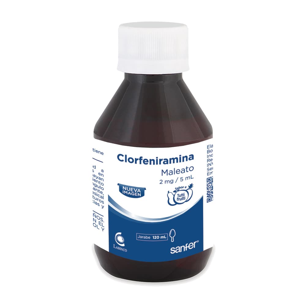 Clorfeniramina 2Mg/5Ml(0.04%) Jarabe Frasco X 120Ml Labinco