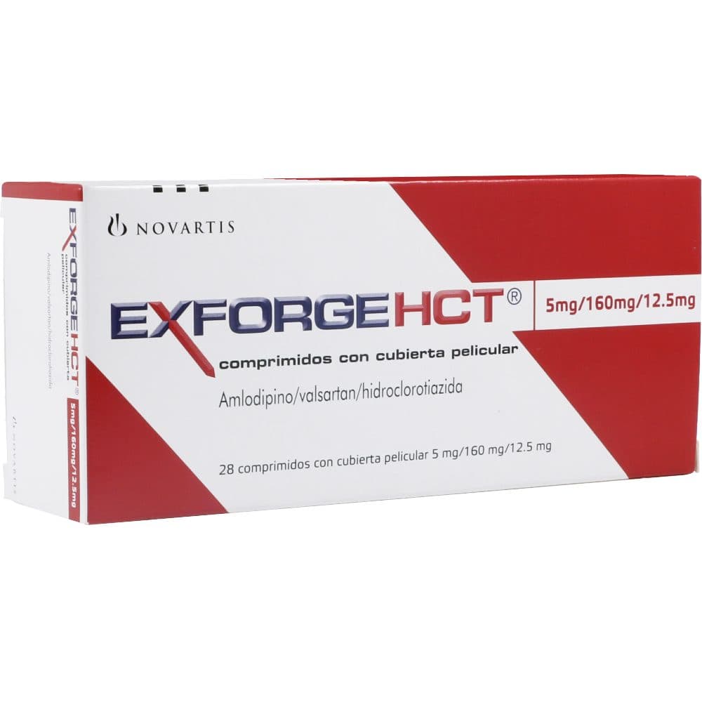 Exforge Hct Tabletas Con Cubierta Pelicular (5+160+12.5)Mg Caja X 28