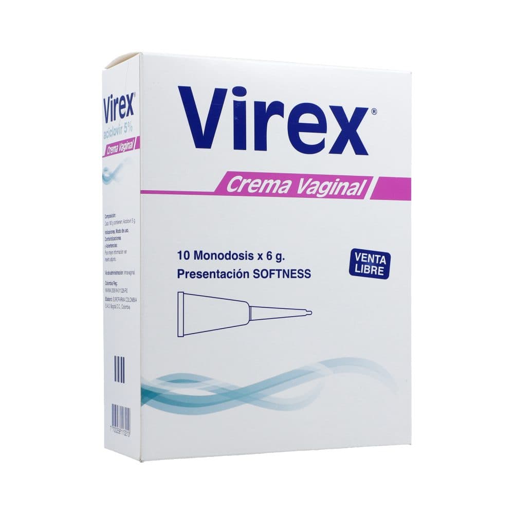 Virex 5% Caja X 10 Tubos X 6Gr Crema Vaginal