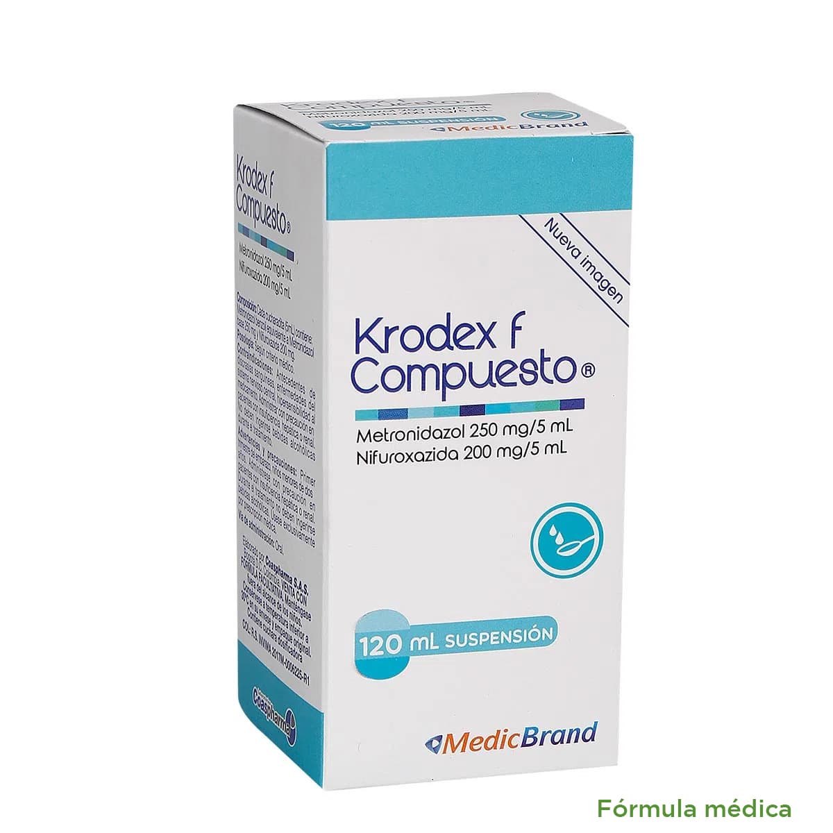 Krodex F Compuesto (250+200)Mg/5Ml(5+4)% Suspensión Oral Frasco X 120Ml