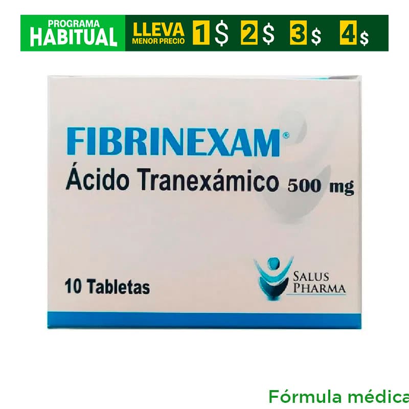 Fibrinexam 500Mg Tableta Caja X 10
