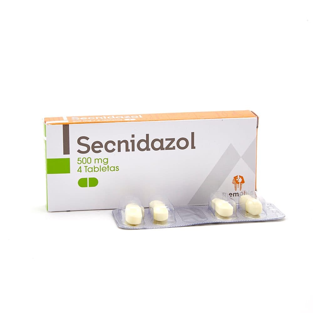 Secnidazol 500Mg Caja X 4 Tabletas Recubietas Memphis