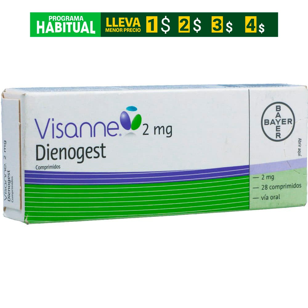 Visanne 2Mg Caja X 28 Tabletas