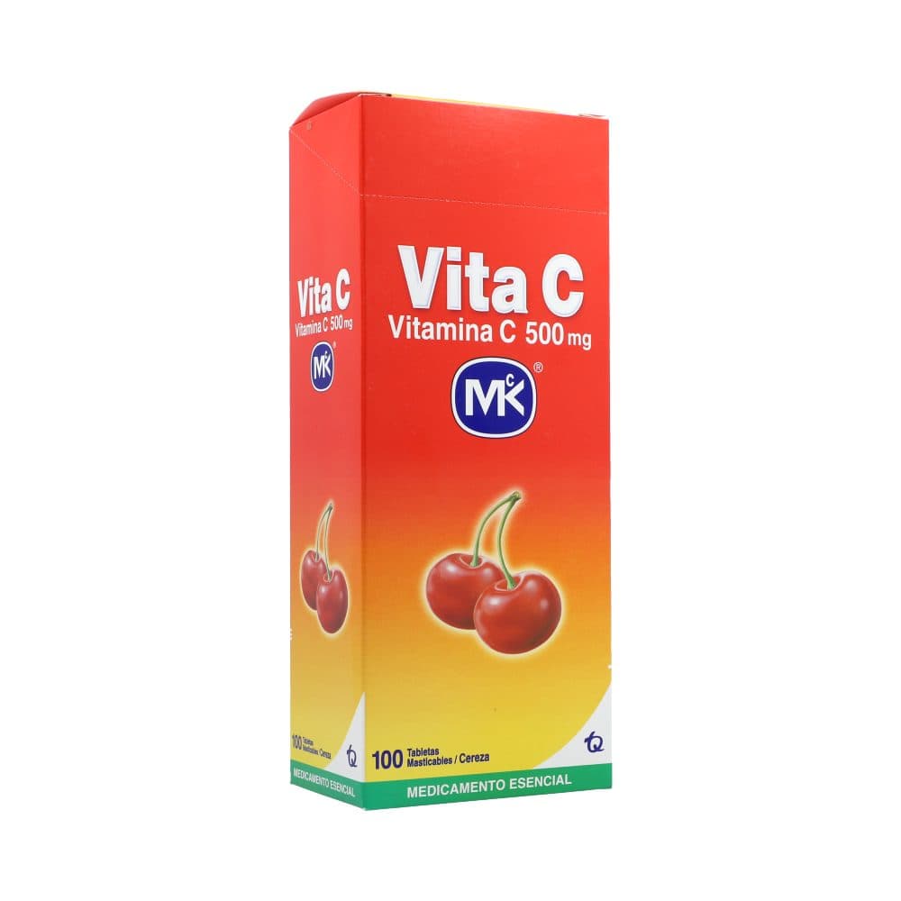 Vita C Tabletas Masticables Sabor A Cereza 500 Mg Blister X10