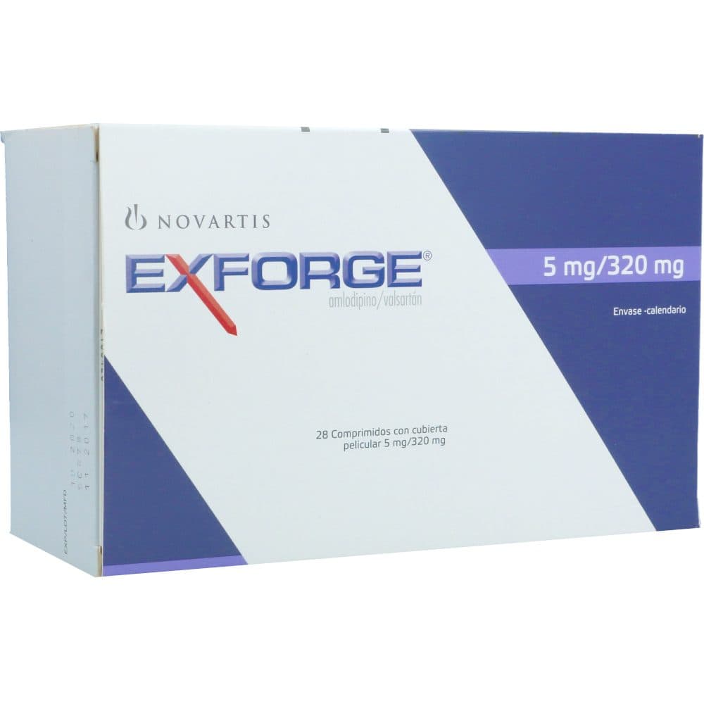 Exforge (320/5)Mg Caja X 28 Tabletas Recubiertas