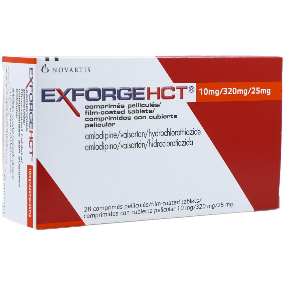 Exforge Hct Tabletas Recubiertas (10/320/25)Mg Caja X 28