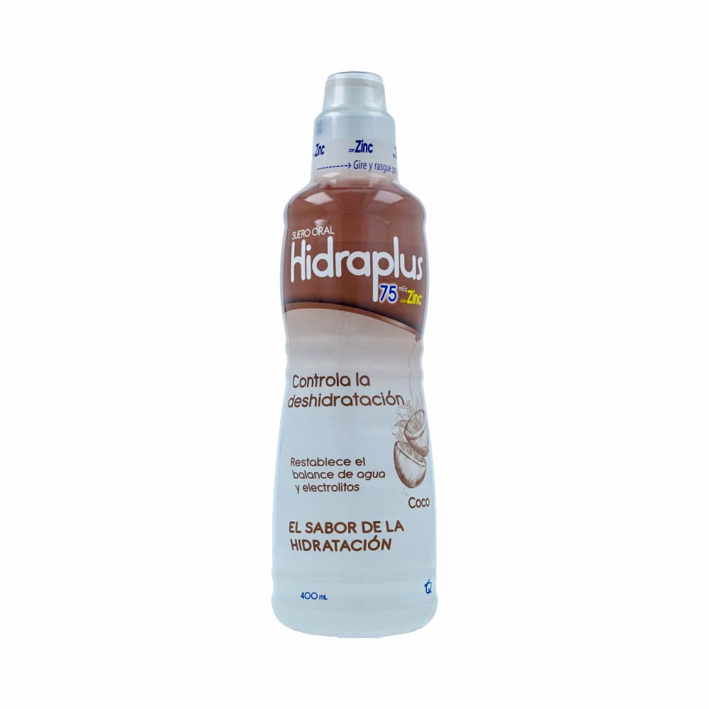 Hidraplus Con Zinc 75Meq Solución Oral Sabor A Coco Frasco X 400Ml