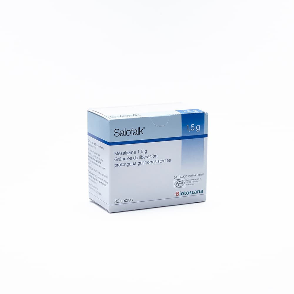 Salofalk 1.5G Sobre Gránulos De Liberación Prolongada Gastrorresistentes Caja X 30 Sobre X 2.79G