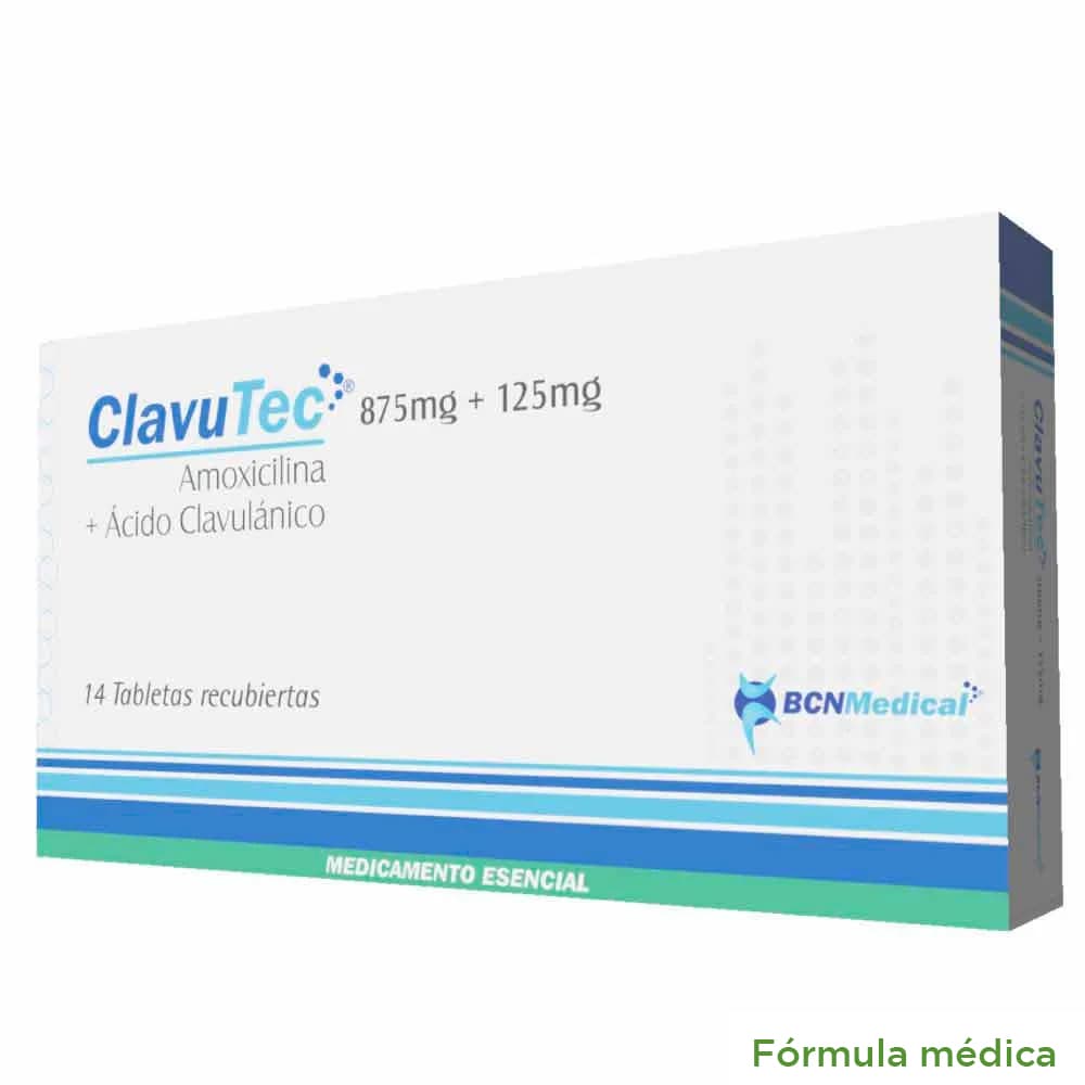 Clavutec (875+125)Mg Tabletas Recubiertas Caja X 14